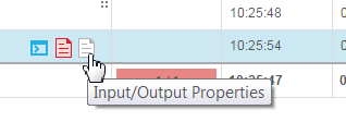 Image showing the location output properties in the Process Request window