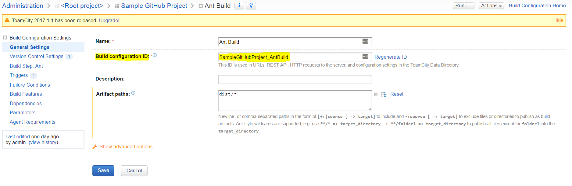 Build Config ID
