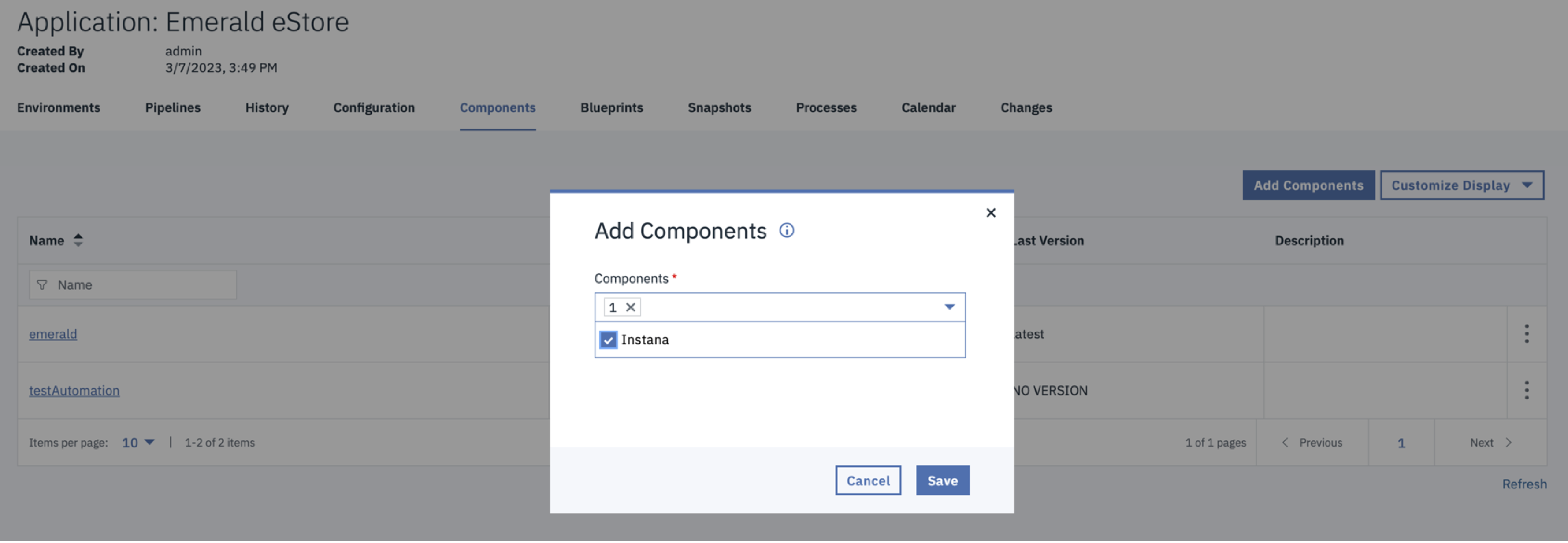 add new component