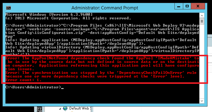 command output